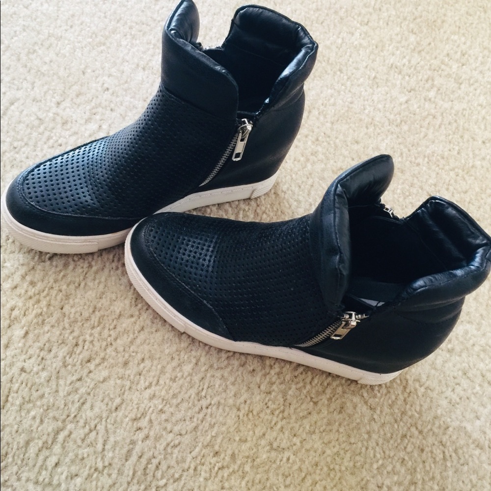 Steve Madden women wedge high top sneakers